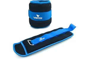 VIRTEE Ankle/Wrist Weights for Women, Men, Kids - Arm Leg Weights Set with Adjustable Strap - Running, Jogging, Gymnastic, Physical Therapy, Fitness - Choice of 1 lb 2 lbs 3 lbs 4 lbs 6 lbs 8 lbs 10 lbs