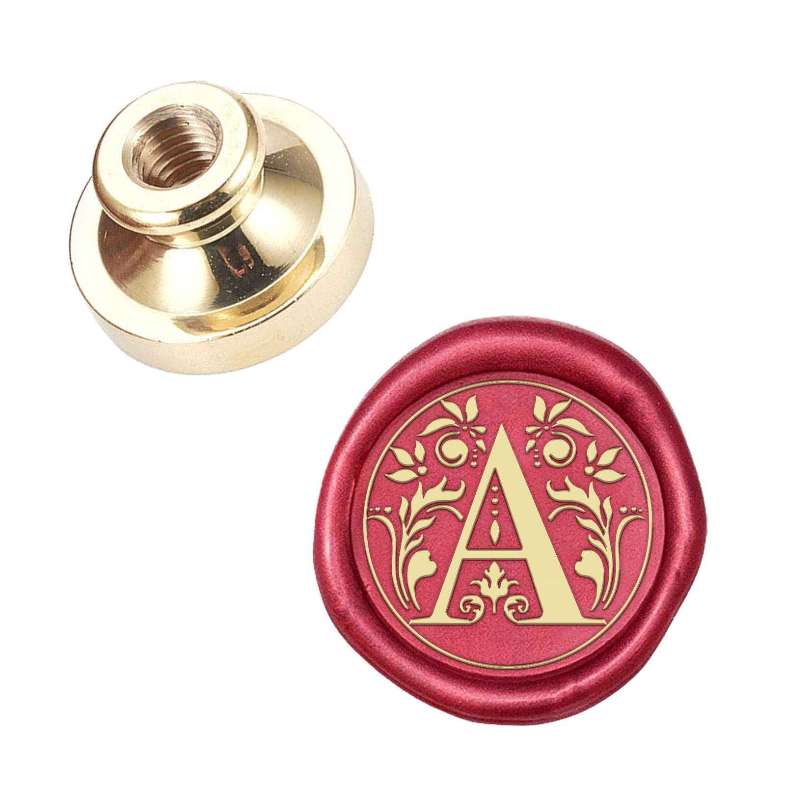 CRASPIRE Wax Seal Stamp Head Letter A Removable Sealing Brass Stamp Head for Creative Gift Envelopes Invitations Cards Decoration