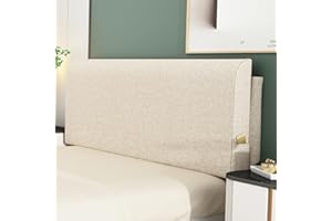 M Mute Touch Upholstered King Headboard, No Tools Needed, Wall Mounted Headboard with Removeable Washable Linen, Multi-Functional Backrest (Beige)