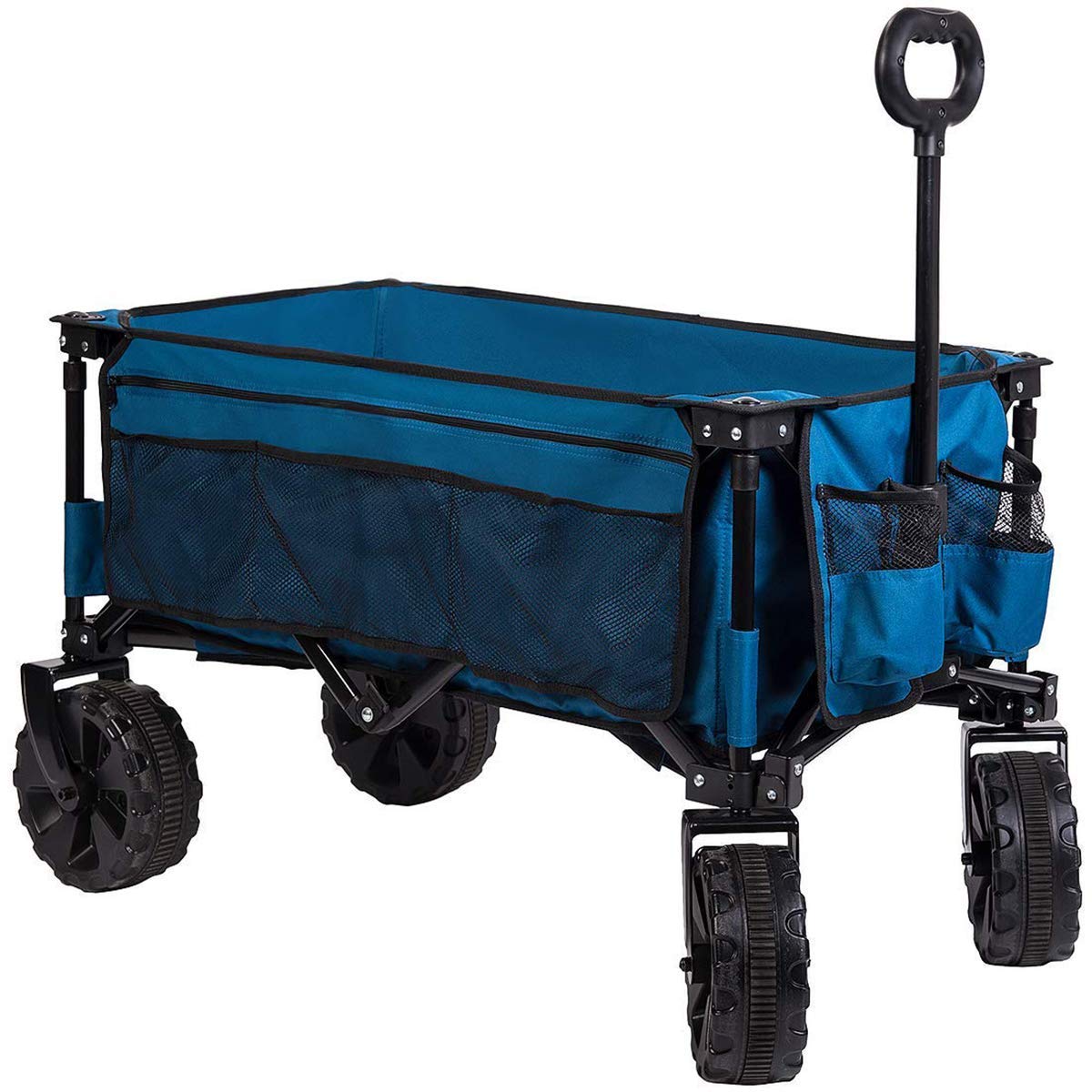 Timber Ridge Folding Camping Wagon/Cart Collapsible Sturdy Steel Frame Garden/Beach Wagon/Cart