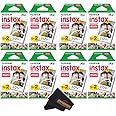 Fujifilm Instax Mini Instant Camera Film for Mini Instant Cameras - Capture Memories Anytime, Anywhere with Sunshine Photo Microfiber Cleaning Cloth... (8 Pack (160 Sheets Total))