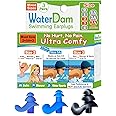 WaterDam Swimming Ear Plugs - Ultra Comfy Waterproof Earplugs Prevent Swimmer's Ear (Small, Medium, Large - Blue, Black)