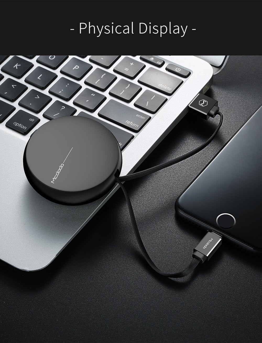 Amazon Com Mcdodo Retractable Fast Charging Usb Cable Sync Cable Cord Line Black
