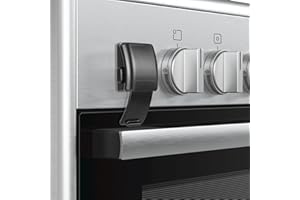CLYMENE Improved Oven Door Lock Child Safety, Oven Front Lock Baby Proof, Heat-Resistant & Easy to Install, 1 Pack (Black)