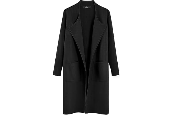 LILLUSORY Women's Long Knit Wool Cardigan Sweaters Oversized Fall Dressy Coatigan 2023 Winter Coat Casual Light Jackets
