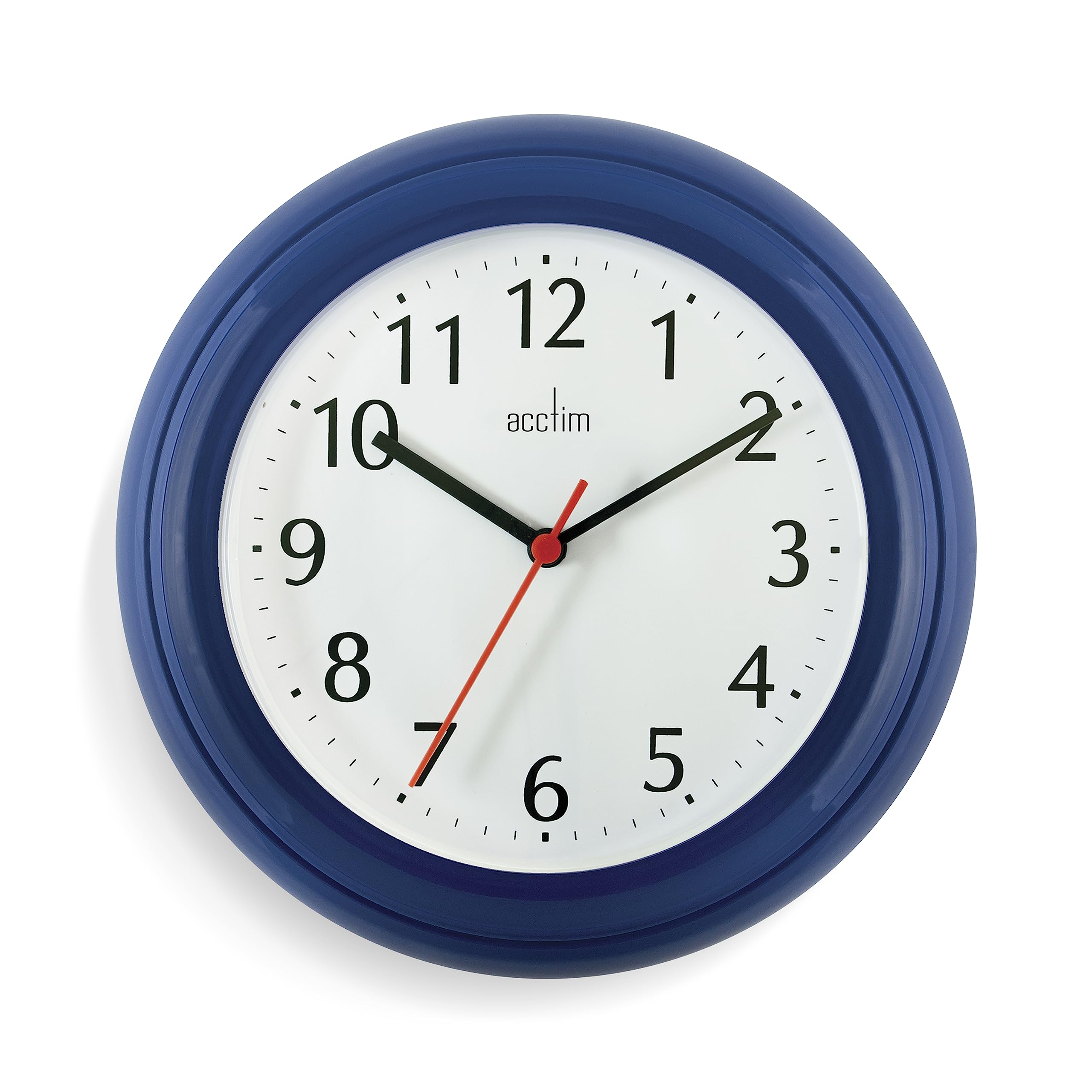 Acctim Wycombe Kitchen Wall Clock Quartz Arabic Numerals Blue 22cm
