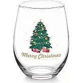Slugeren Christmas Tree Wine Glass 17Oz, Holiday Gifts for Family, Friends, Christmas Home Decor Party Decor