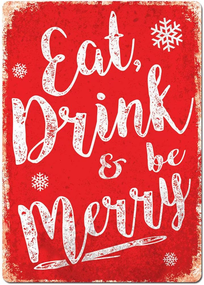 Amazon.de: TNND Metallschild mit Aufschrift "Eat Drink & Be Merry