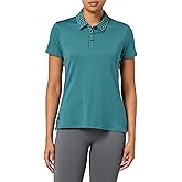 Adidas Womens Ultimate365 Gingham Short Sleeve Polo Shirt