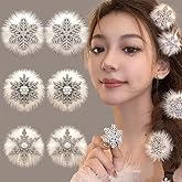 Plush Snowflake Hair Clips Rhinestones Snowflake Hair Barrettes For Women Snow Flake Holiday Christmas Hair Clips Christmas Hair Clip Hair Pins Christmas Clips For Hair Xmas Christmas Hair Accessories