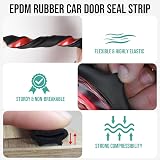 Jobon Car Door Seal Self Adhesive Weatherstripping D-Shape 15x15mm 12M view 6