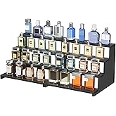 Lifewit 4 Tier Perfume Organizer, Plastic Cologne Stand, Tool-Free Assembly, Fragrance Makeup Cosmetics Display Shelf for Vanity Bedroom Bathroom Storage Organization, Black, 30 cm/12", 2 Pcs