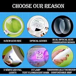 Led Magnifiers Handheld 10x Old Man Reading