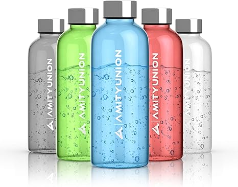 Amityunion Drinking Bottle Lija 600 Ml Leak Proof Dishwasher Safe Plasticizer And Bpa Free Made Of Tritan Plastic Children S Water Bottle Suitable For Carrying To School Blue Amazon Co Uk Sports Outdoors