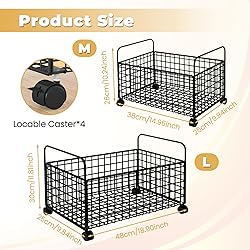 Under Desk Storage Cart Mobile Mesh Storage Cart
