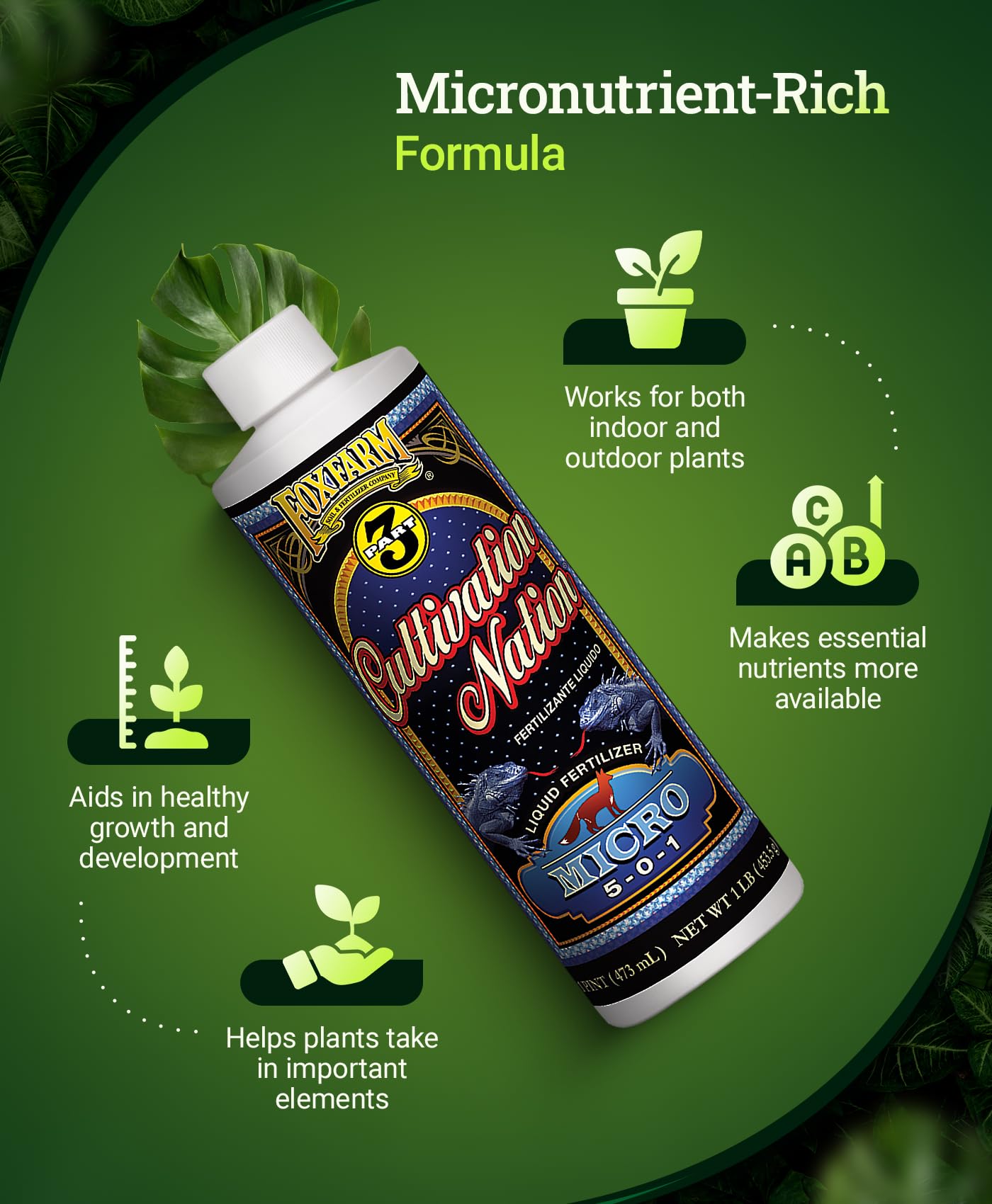 Mua FoxFarm Cultivation Nation Micro Liquid Fertilizer - Micronutrients