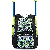 KAVIGOR Youth Baseball Bag, Softball Bag for Girls & Boys, Kids Tball Backpack with Shoes Compartment