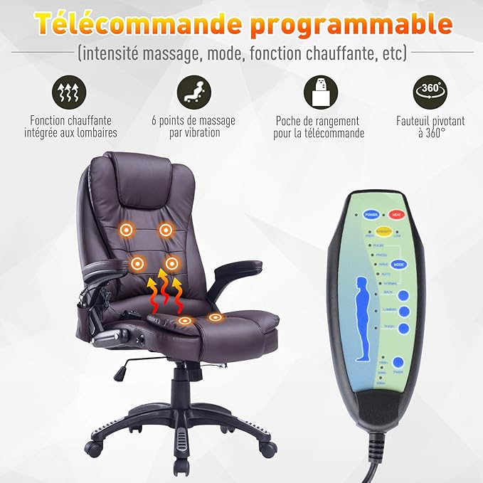 2415+ Fauteuil De Bureau Direction Massant Chauffant