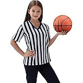 ChinFun Referee Shirt Black & White Stripe Ref Jersey Basketball, Football, Soccer, Volleyball, Halloween