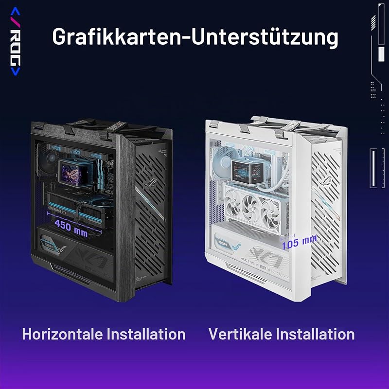 ROG Strix Helios II EATX Mid-Tower White Gaming PC Gehäuse | Weiß