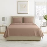 Sheets for Queen Size Bed - 4-Piece Wrinkle Resistant Brushed Microfiber Sheet Set - 2 Pillowcases, Flat, and Fitted Sheets by Lavish Home (Taupe)