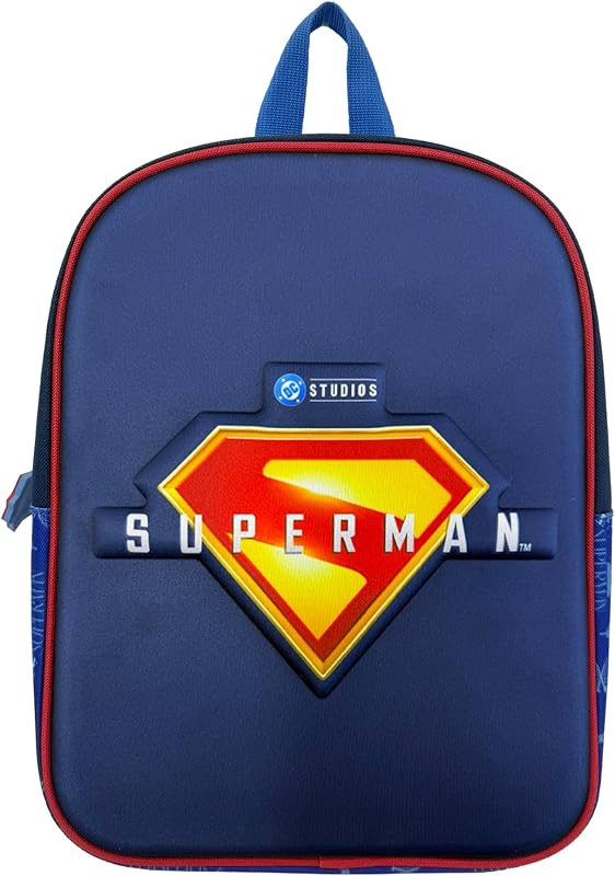 Superman, Mochila Infantil, Mochila Escolar, Medidas 30 cm, Material Escolar, Mochila, Cor Azul, Produto Oficial