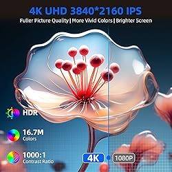 UPERFECT Portable Monitor 4K, 15.6'' Silvery