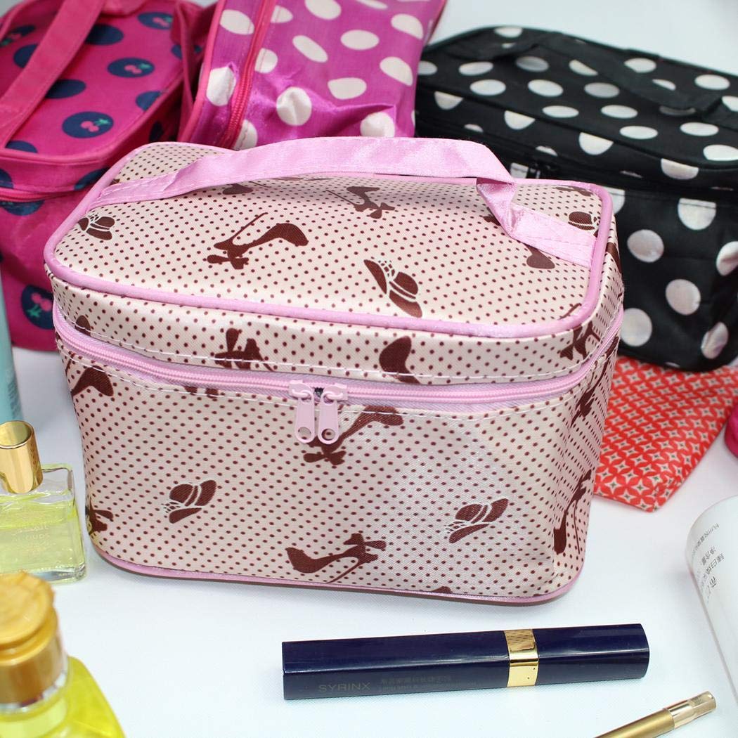 Fenido Tragbare praktische Reißverschluss-Reißverschluss-Kosmetiktasche Reisetasche Kosmetikkoffer