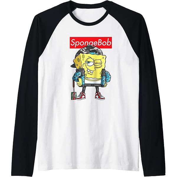 Amazon.com: Spongebob Squarepants Logo Long Sleeve T-Shirt