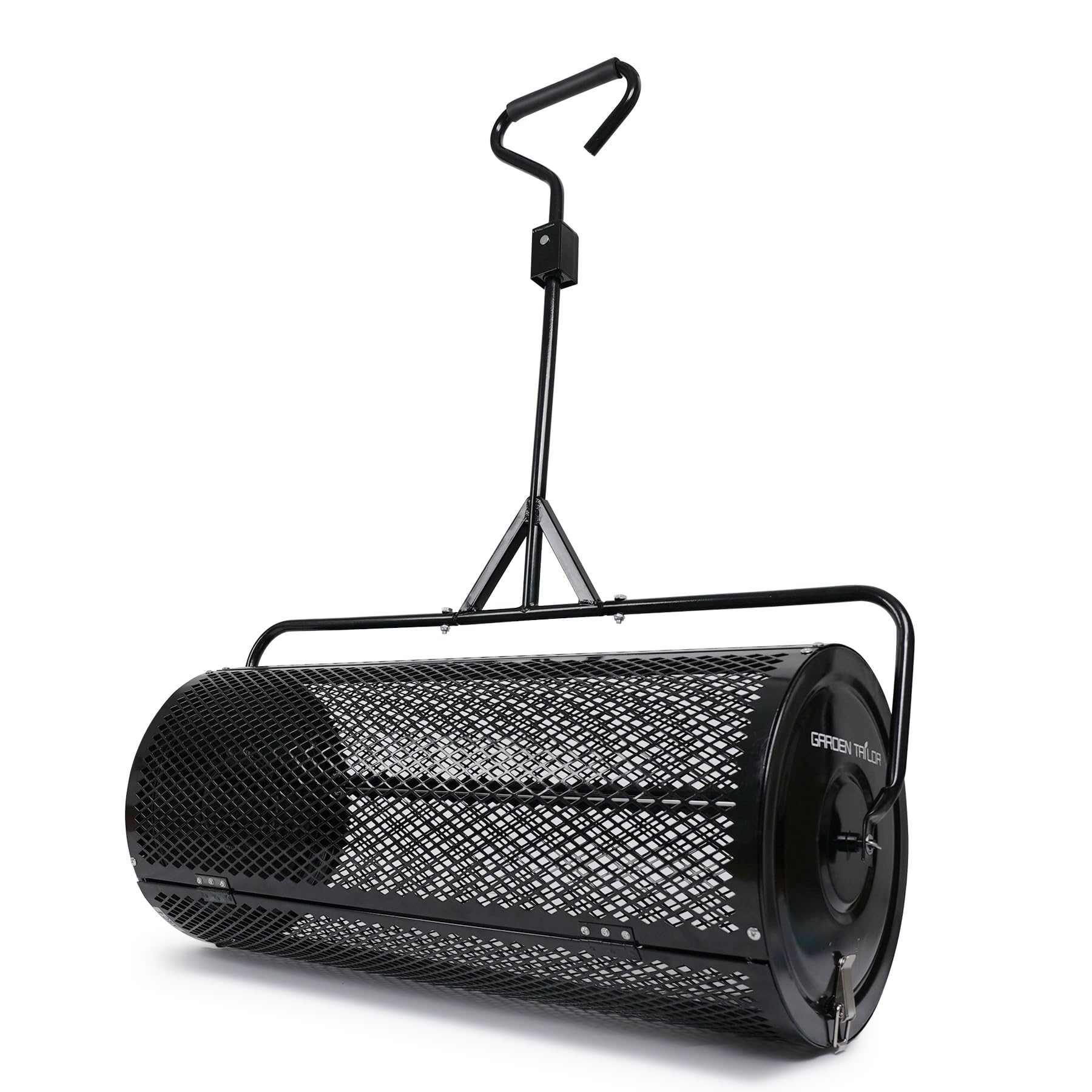 Photo 1 of Compost Spreader 36 Inch Towable Peat Moss Spreader with Installation Support Accessories, Metal Mesh Roller Lawn Spreader for Top Soil, Manure, Mulch, Top Dressing - Garden spreaders for lawns