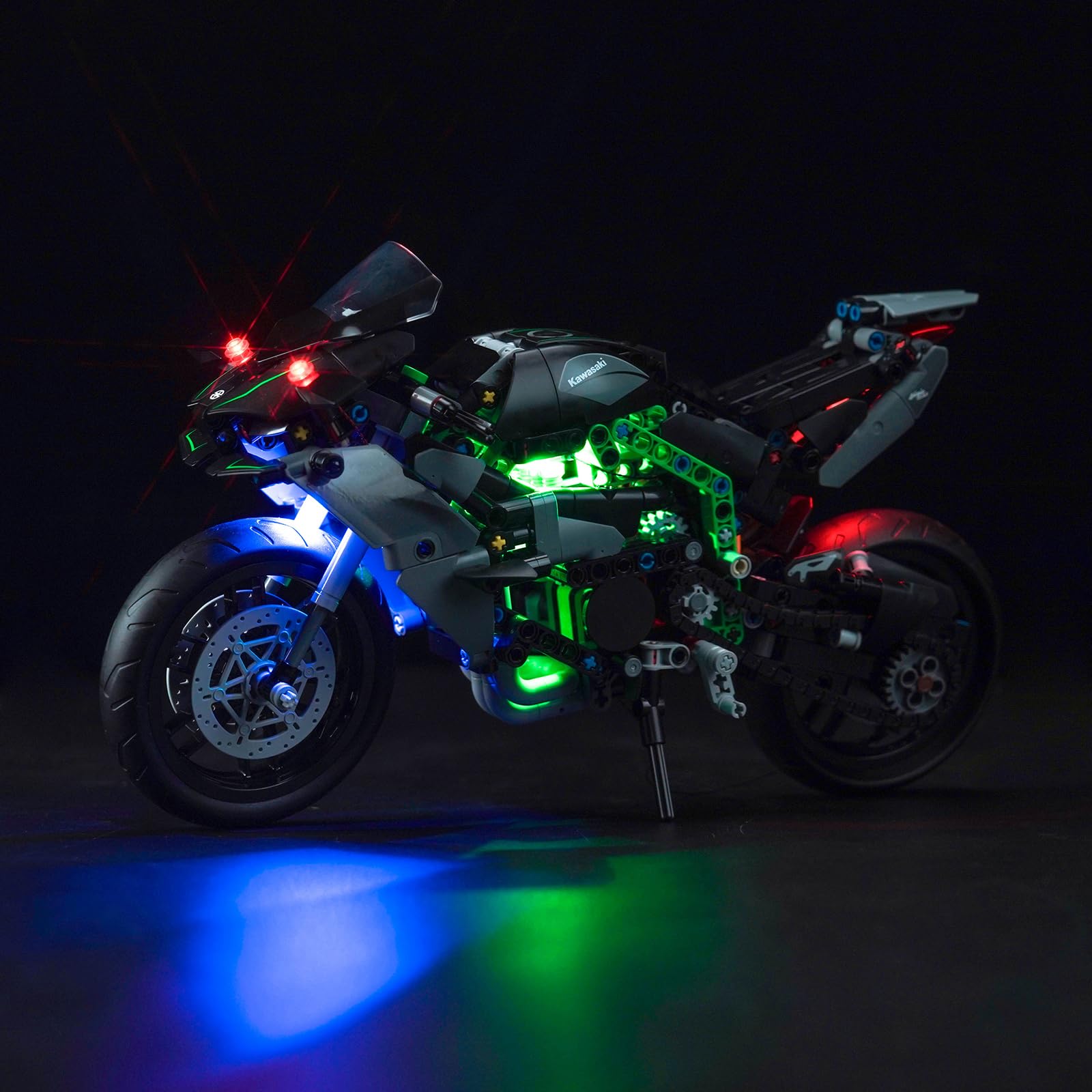 LocoLee Light Kit for Lego Kawasaki Ninja H2R Motorcycle, LED Lighting Set for Lego 42170 Technic Kawasaki Ninja H2R Motorcycle — image 1