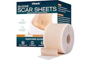 SWturK Silicone Scar Sheets,Silicone Scar Tape for Removal Treatment,Medical Grade Scar Tape for Surgical Scars,C-Section,Tummy Tuck,Scar Removal Away(1.6" x 60" Roll - 1.5M) Keloid Bump Removal