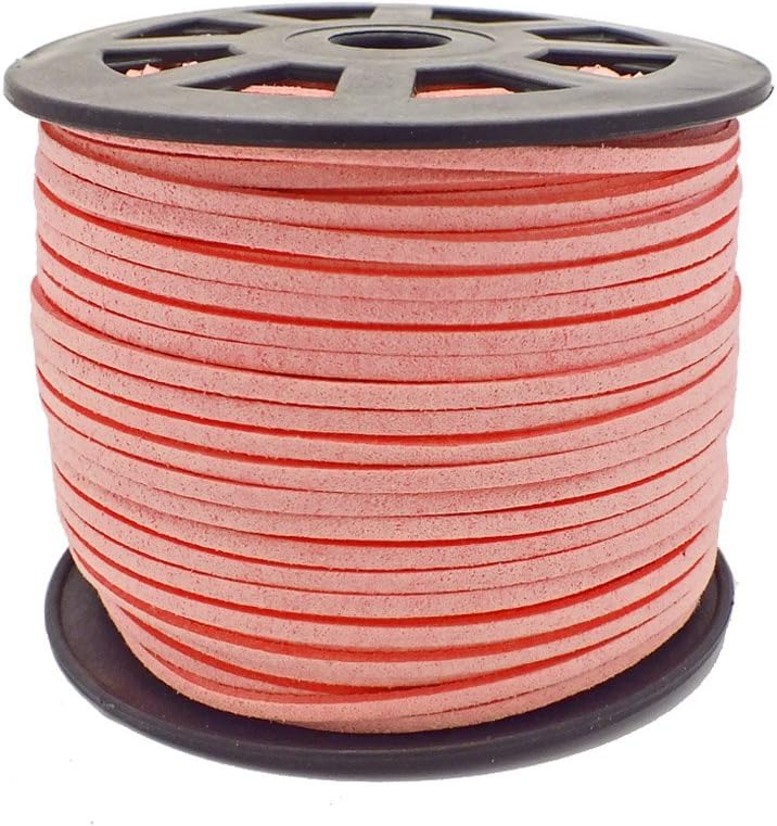 3mm Flat Faux Suede Cord - Light Pink - 5m