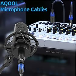 AQOOL XLR Cables 25ft 4 Pack, XLR Microphone Cable