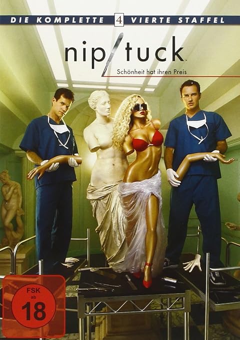 Nip Tuck Die Komplette Vierte Staffel 5 Dvds Amazon De Dylan Walsh Julian Mcmahon Joely Richardson John Hensley Roma Maffia Valerie Cruz Linda Klein Kelly Carlson Jessalyn Gilsig Kelsey Batelaan Famke Janssen Vanessa Redgrave