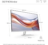 HP Series 5 31.5" FHD Monitor 532sf 100Hz 3000:1 99% sRGB HDMI VGA Ergonomic view 8