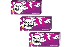 Good and Plenty - Pack of 3 - Licorice Flavored Candy - Theatre Box Size - Nostalgic Candy - Perfect for Snacking and Sharing - Smiling Sweets - Chewy and Tasty