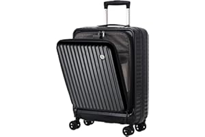 Kaleenie 20 Inch Carry On Luggage Aluminum with Front Ziiper Pocket, 39 * 20 * 55cm, Enter Main Compartment via Laptop Compar