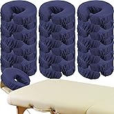 Macarrie 24 Pcs Face Cradle Covers for Massage Table Microfiber Reusable Soft Thicker Massage Table Headrest Covers Bulk Oil 