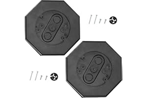 KETTKEL Octagon Siding Mount Block with Built-in Electrical Box, Mounting Plate for 1/2 inch Lap Double Siding (2, Black, 1/2 inch Lap)