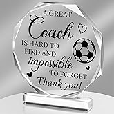 Panelee Thank You Gifts for Women Men Acrylic Appreciation Inspirational Gift Office Coworker Farewell Acrylic Sign Table Decor for Home(Football Coach)