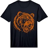 Angry Grizzly Bear Orange Performance T-Shirt