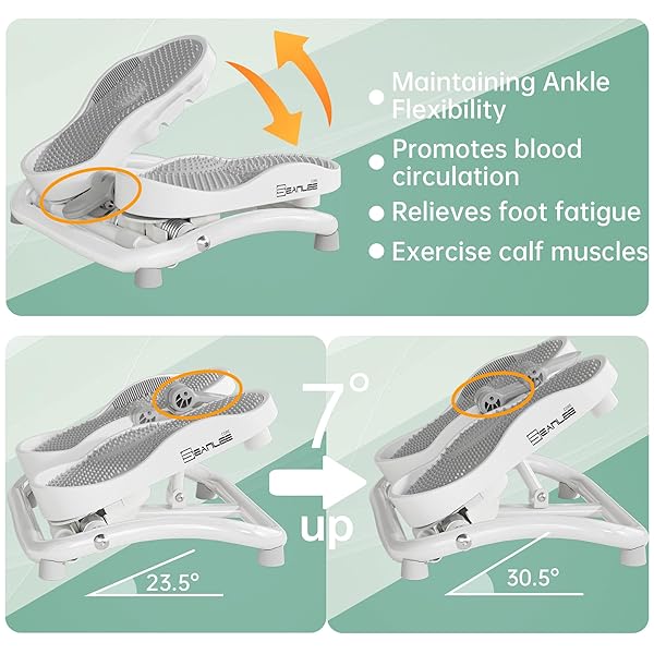 SEANLEECORE CALF STRETCHER – SLANT BOARD STRETCHING FOR PLANTAR FASCIITIS & ACHILLES TENDONITIS, FEET MOBILITY,UNDER DESK STEPPER LEG EXERCISER WITH FOOT MASSAGE FOR EXERCISE& PHYSICAL THERAPY