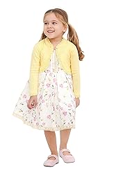 Lilax Little Girls' Knit Long Sleeve Button Closure
