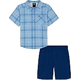 Under Armour Boys' 2-Piece Short Sleeve T-Shirt and Shorts Set, Outdoor Collection, Horizon Blue Drift, 2T