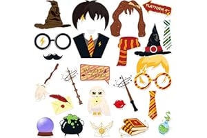 CheeseandU 25Pcs Magical Wizard Decorations Photo Booth Props Wizard Castle Party Props Magical Wizard Theme Decor for Kids B