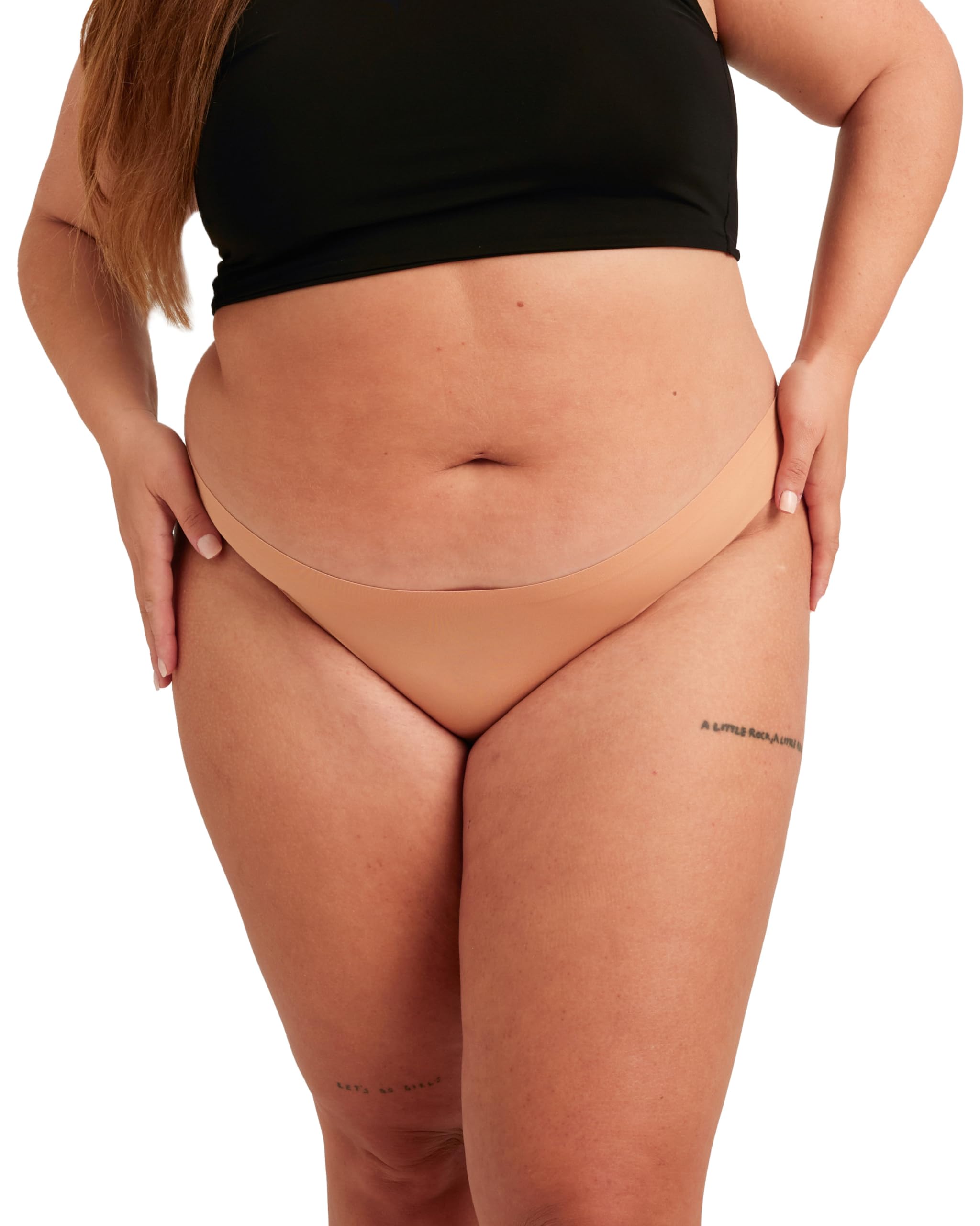 Photo 1 of saalt Seamless Bikini Period Underwear - Regular Absorbency - Comfortable, Thin, Keeps You Dry from All Leaks (X-Small, Smooth Terracotta)