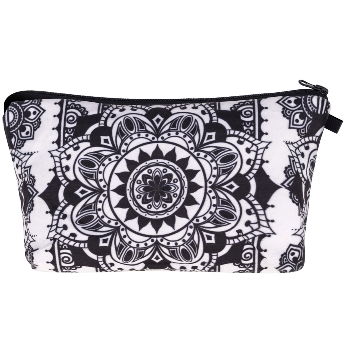 PREMYO Make-Up Pouch Cosmetic Bag Toiletry All Over Printed Design Mandala Fits in Handbag Ideal for Essentials Traveling Suitable as Pencil Case