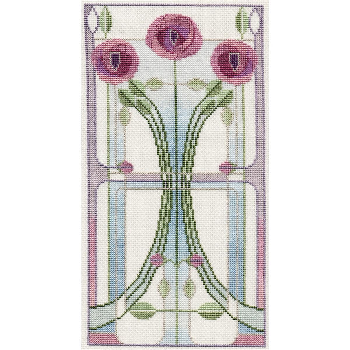 Derwentwater Designs Counted Cross Stitch: Mackintosh Rose Bouquet