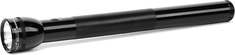 Maglite 5D Cell Flashlight Black S5D016 Krypton Bulb Weatherproof 312m Beam
